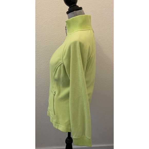 Lilly Pulitzer lime green fleece jacket coat small Warm Full Zip Excellent RARE - Picture 5 of 9